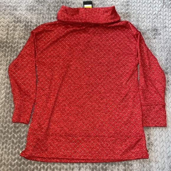 NWT Jones New York Cowl Neck Sweater with 2 Side Zippers.  Size Medium. - Picture 6 of 9